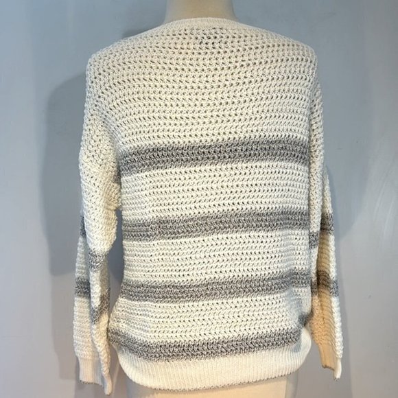 Massimo Dutti Cream and Gray Knit Sweater - Picture 5 of 10